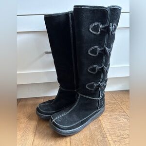Black Suede Knee-High Rocket Dog Boots